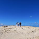 Sur l'esplanade de La pointe des chateaux à Saint-Francois en Guadeloupe